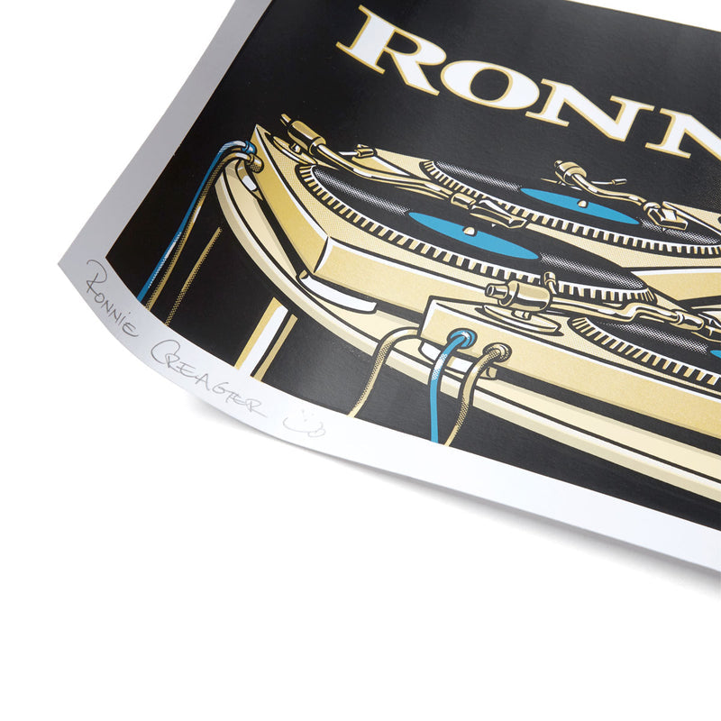 Pragmatic Prints x Blind Ronnie Creager Mixmaster Print - Gold/Blue