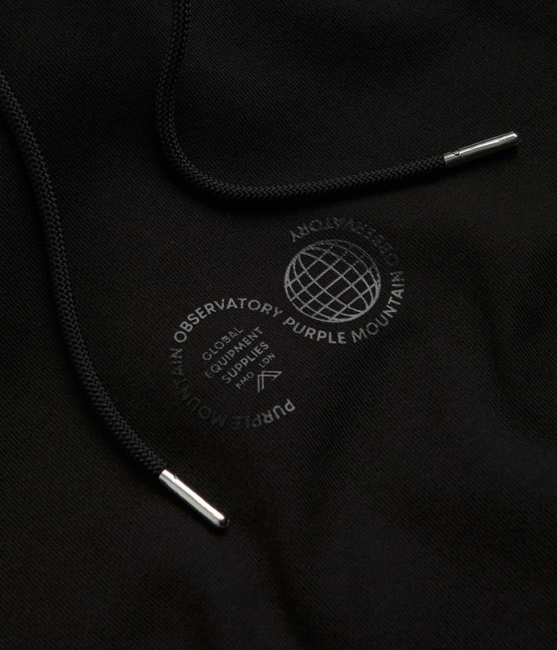 Purple Mountain Observatory Garment Dye Hoodie in Black