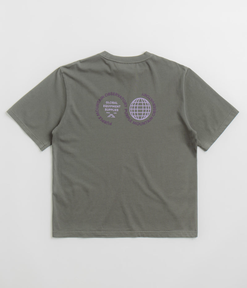 Purple Mountain Observatory Globe T-Shirt in Grey