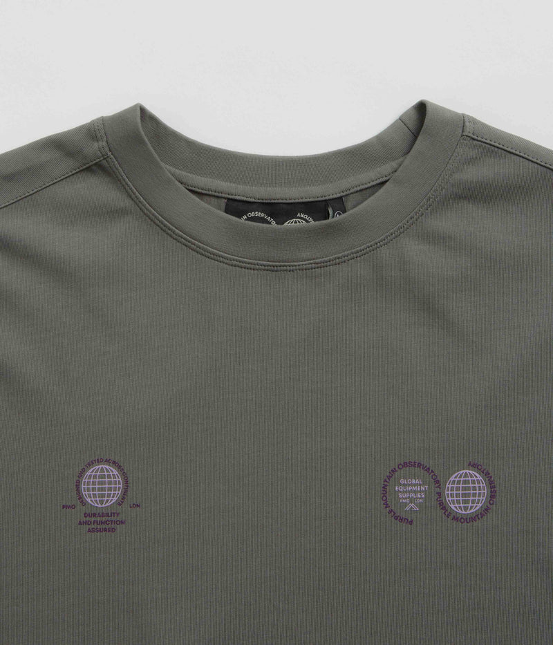 Purple Mountain Observatory Globe T-Shirt in Grey