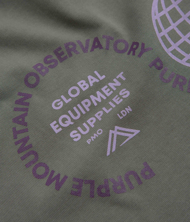 Purple Mountain Observatory Globe T-Shirt in Grey