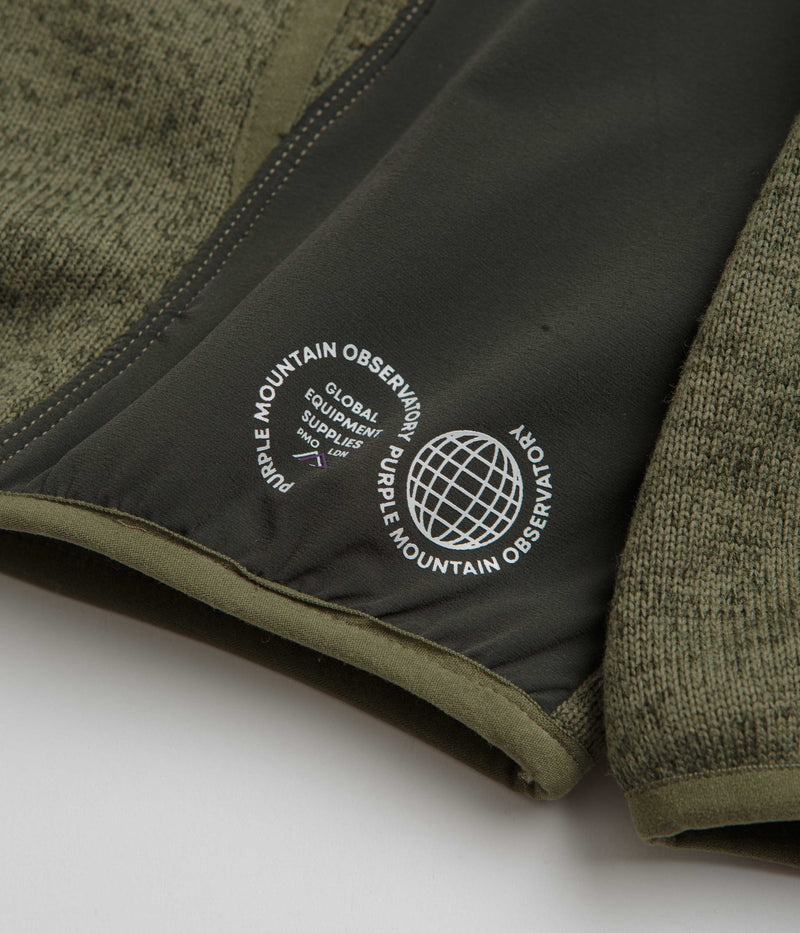 Purple Mountain Observatory Solo Fleck Fleece in Khaki