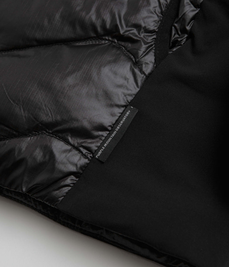 Purple Mountain Observatory Waves Light Puffer Jacket in Black