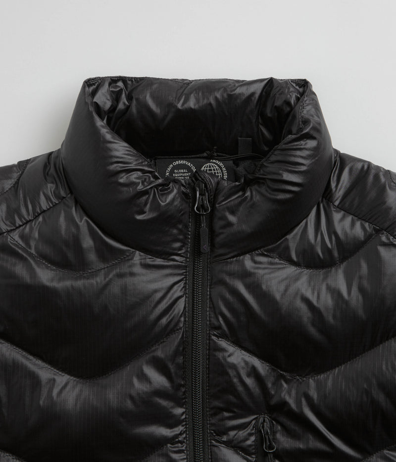 Purple Mountain Observatory Waves Light Puffer Jacket in Black