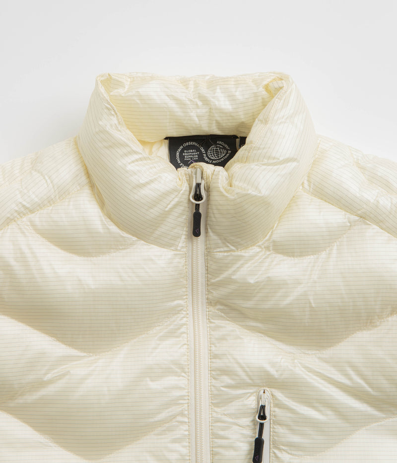 Purple Mountain Observatory Waves Light Puffer Jacket in Ecru