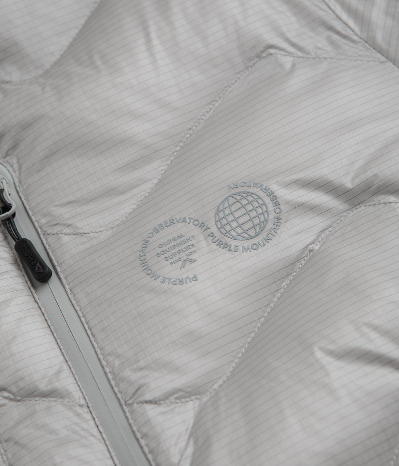 Purple Mountain Observatory Waves Light Puffer Jacket in Grey