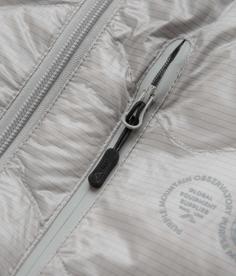 Purple Mountain Observatory Waves Light Puffer Jacket in Grey