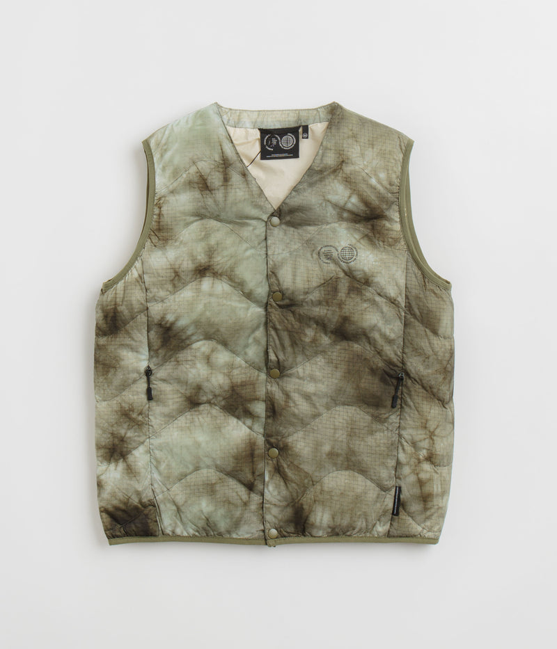 Purple Mountain Observatory Waves Tie Dye Vest in Camo