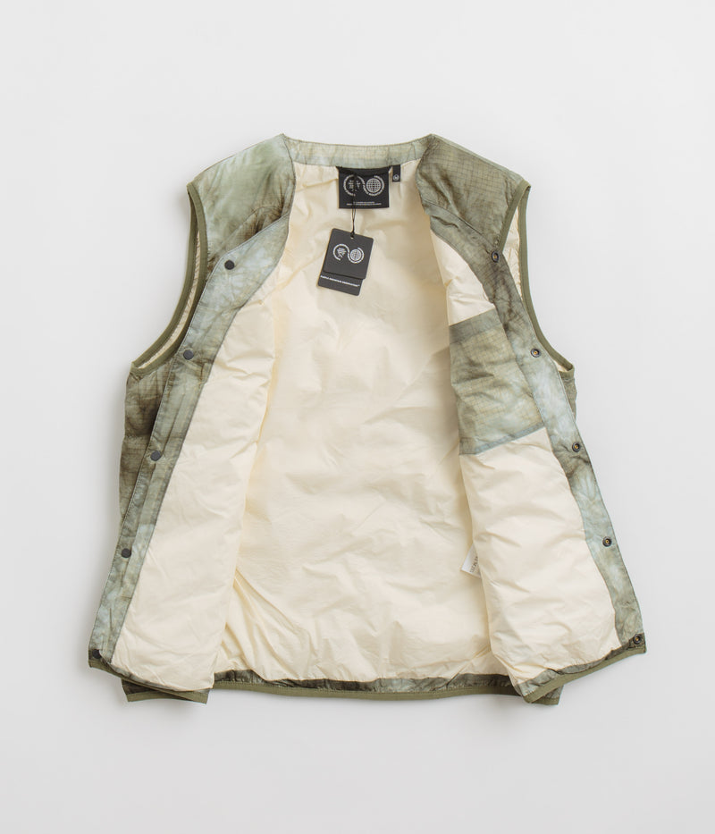 Purple Mountain Observatory Waves Tie Dye Vest in Camo