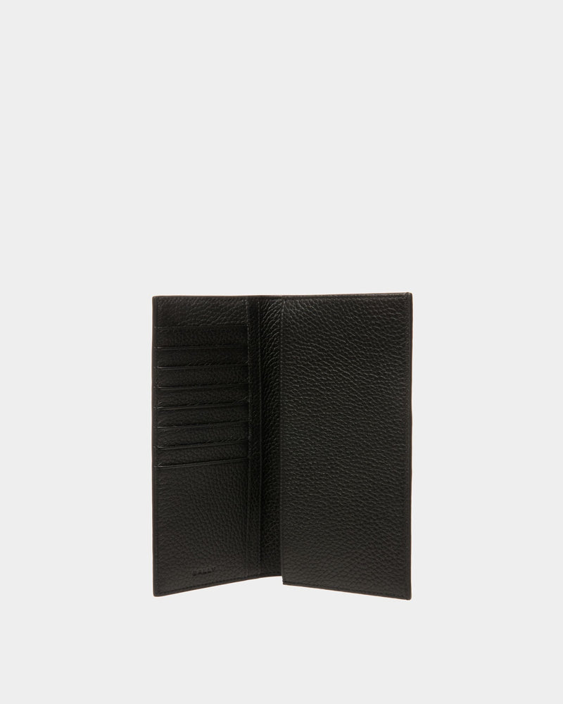 Ribbon Continental Wallet | Men's Wallet | Black Leather | Bally | Still Life Open / Inside