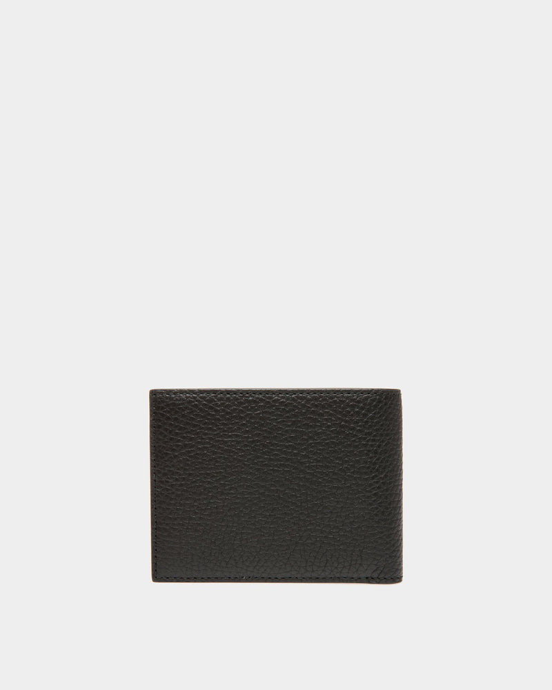 Men's Ribbon Bifold Wallet in Black Leather | Bally | Still Life Back