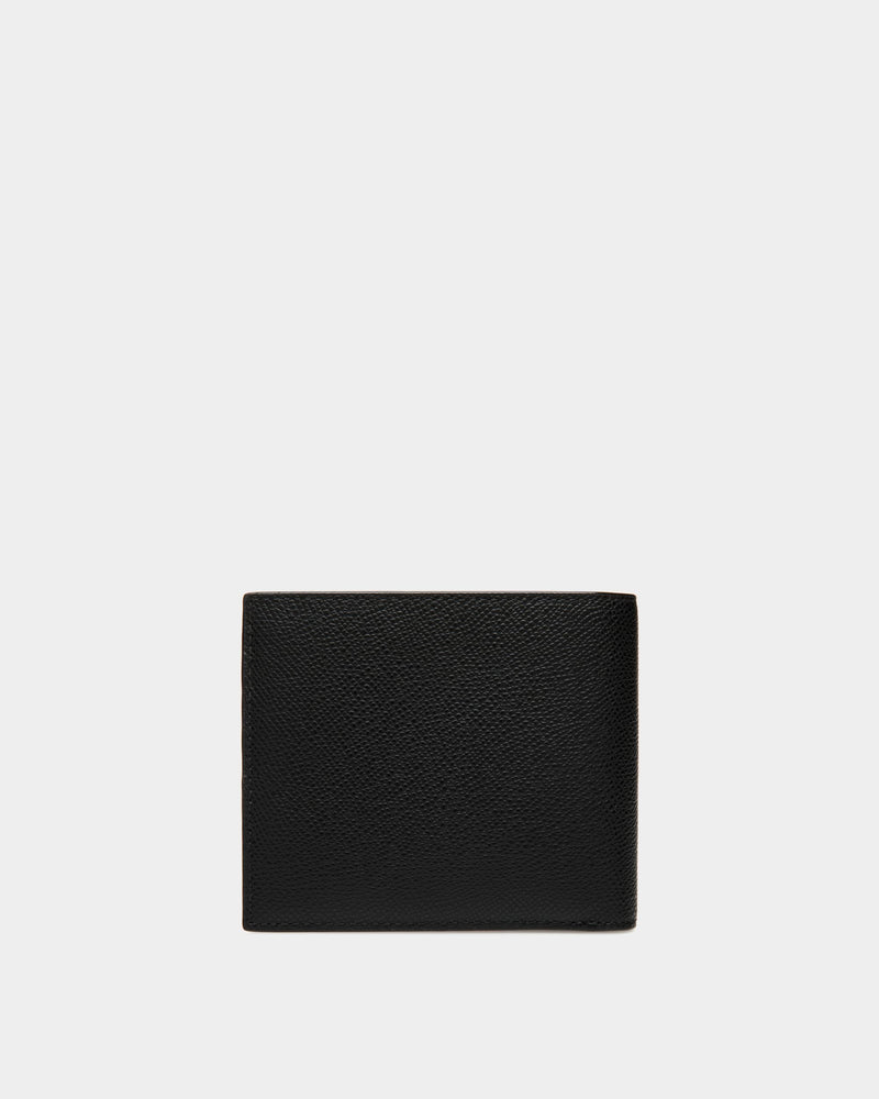 Ribbon Wallet in Black Grained Leather