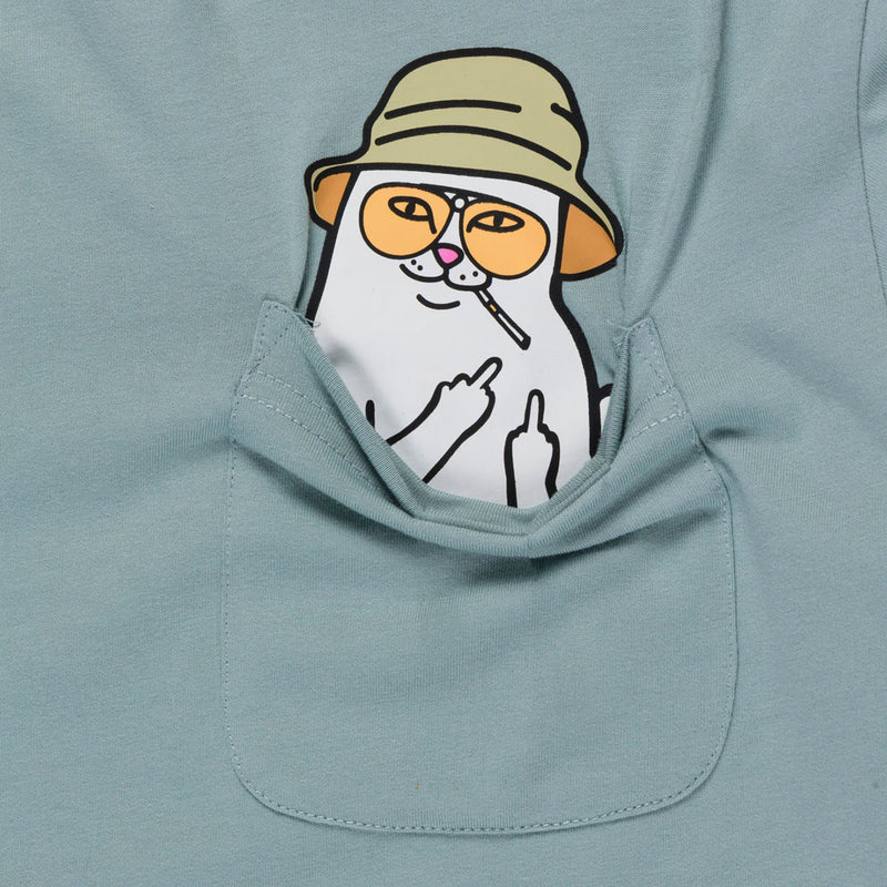 RIPNDIP Nermal S Thompson Pocket T-Shirt - Silver Blue