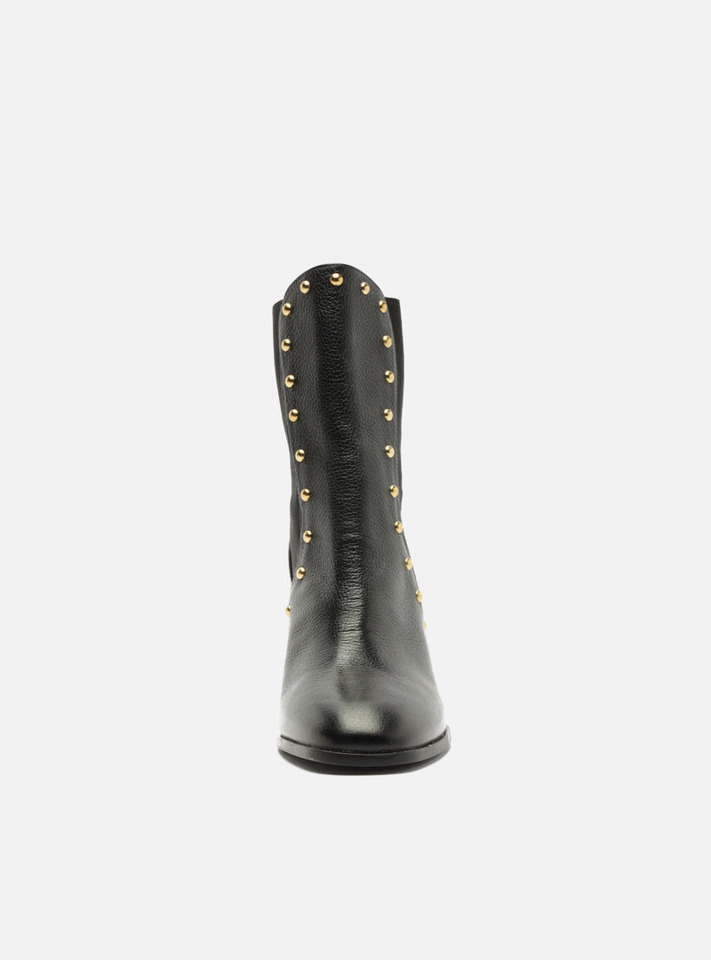 Rony Mid Block Leather Bootie Booties R/26