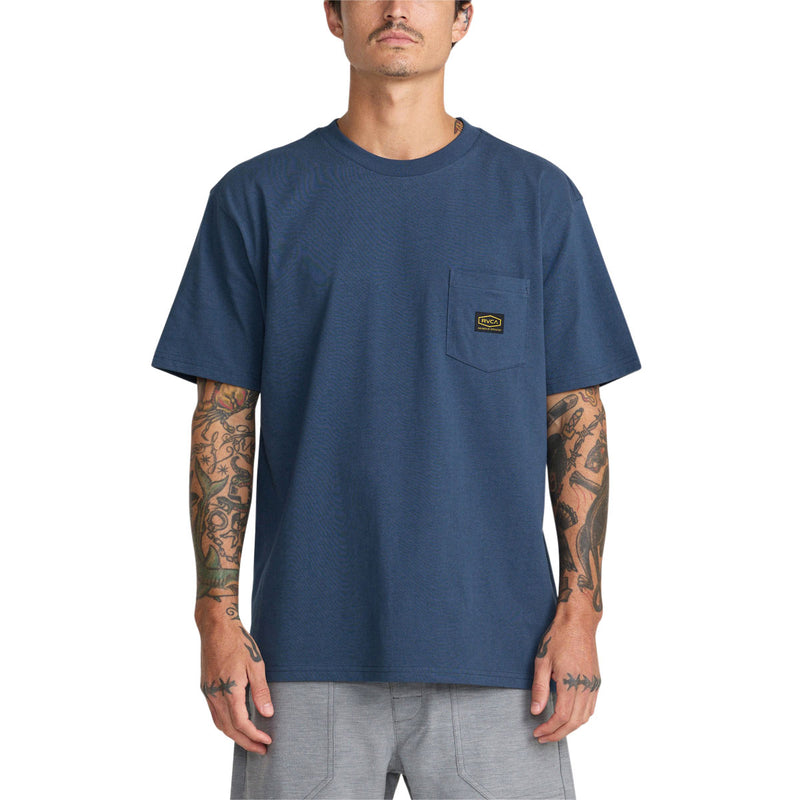 RVCA Americana Pocket Label T-Shirt - Dark Denim