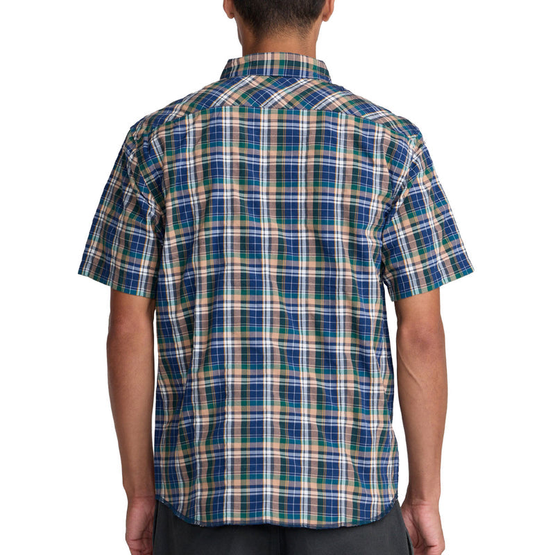 RVCA Dayshift Trunkin Plaid Shirt - Dark Denim
