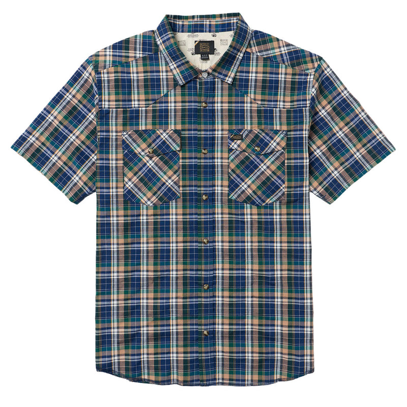 RVCA Dayshift Trunkin Plaid Shirt - Dark Denim