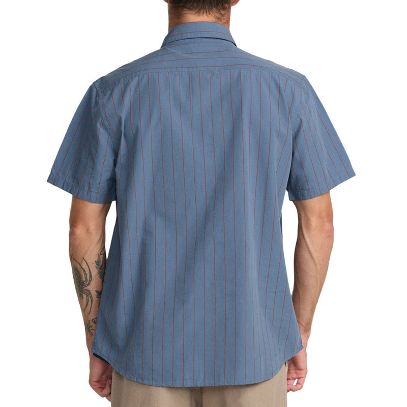 RVCA Dayshift Workwear Stripe Shirt - Vintage Navy