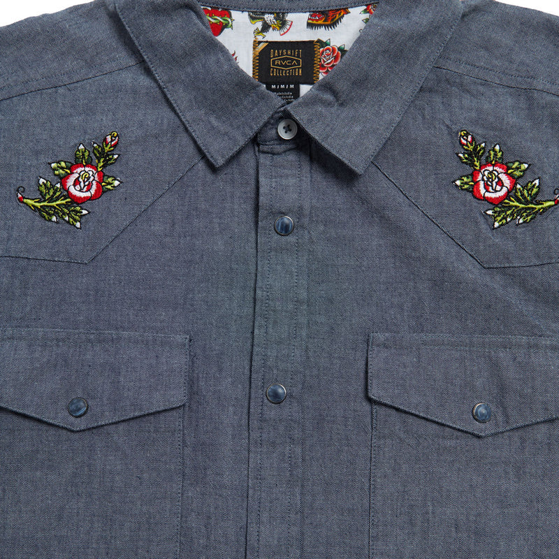 RVCA Rosa Chambray Shirt - Indigo