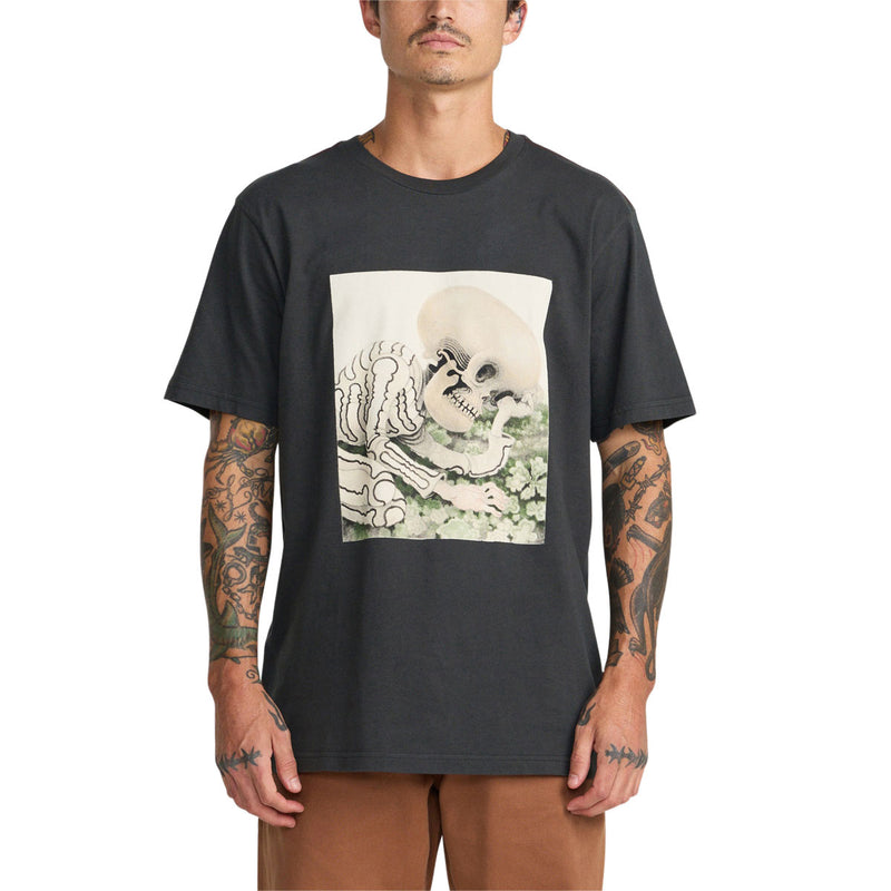 RVCA Sleepy Skeleton T-Shirt - Pirate Black