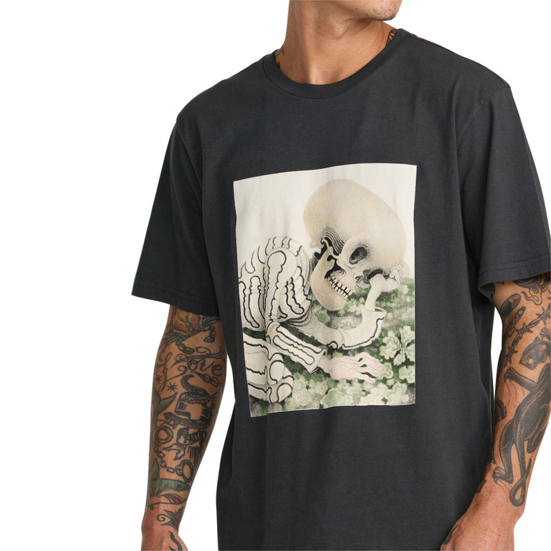 RVCA Sleepy Skeleton T-Shirt - Pirate Black