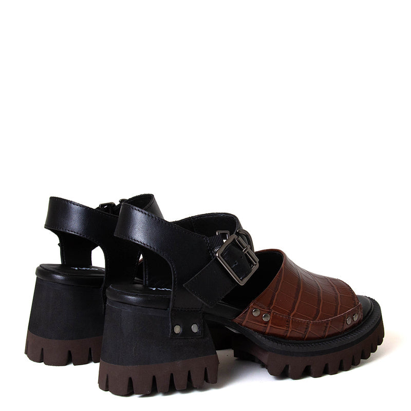 Ryna Women's Platform Leather Sandal
