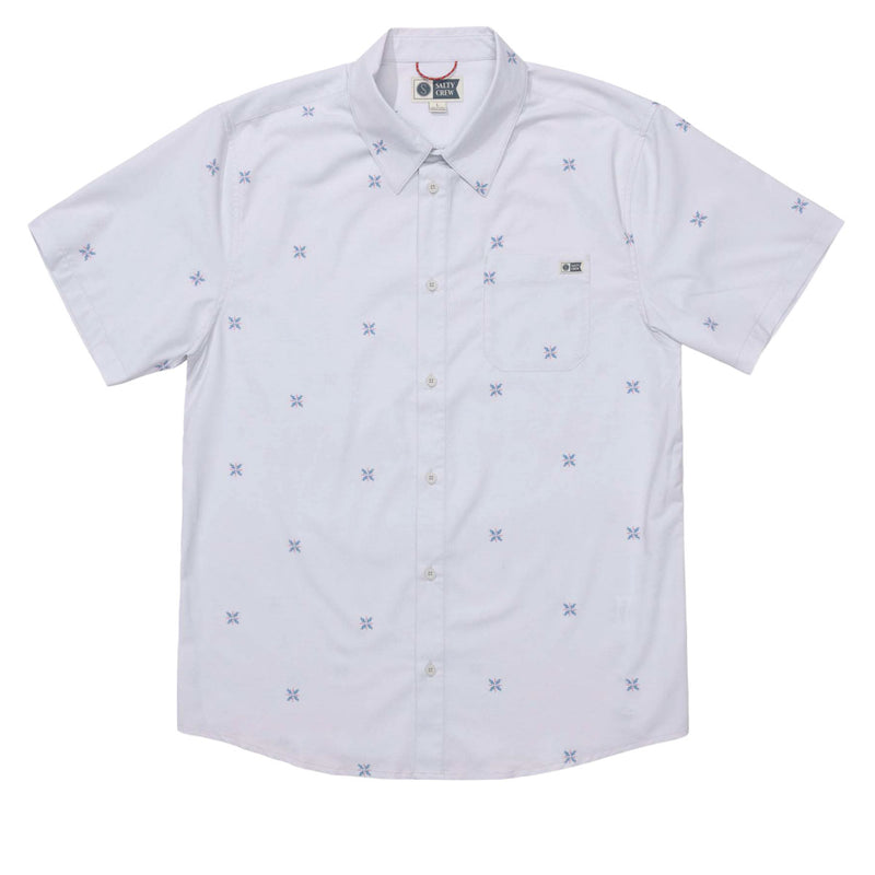 Salty Crew Drifter UV Button Up Shirt - Light Grey