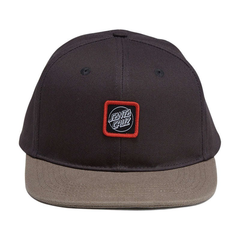 Santa Cruz Cruz Label Snapback Hat - Black/Saddle
