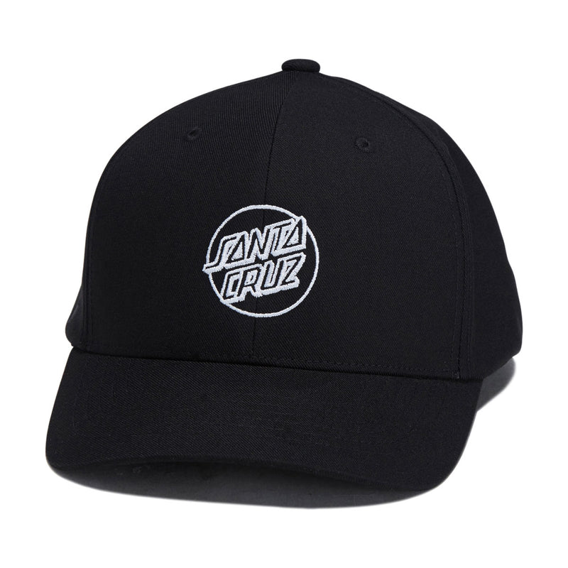 Santa Cruz Opus Dot Snapback Hat - Black/White