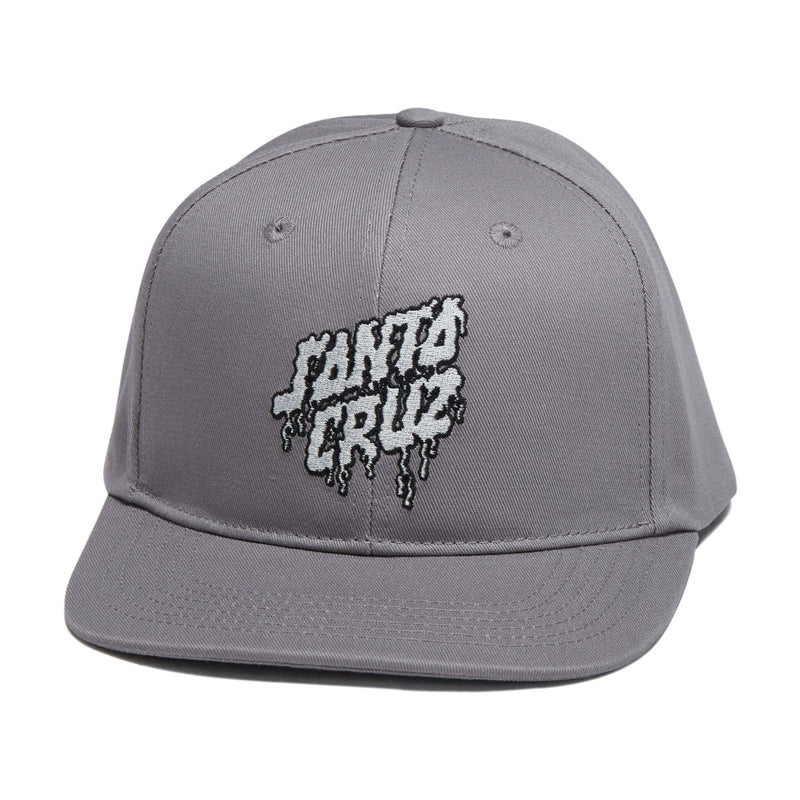 Santa Cruz Plasma Stacked Strip Snapback Hat - Heather Grey/Silver