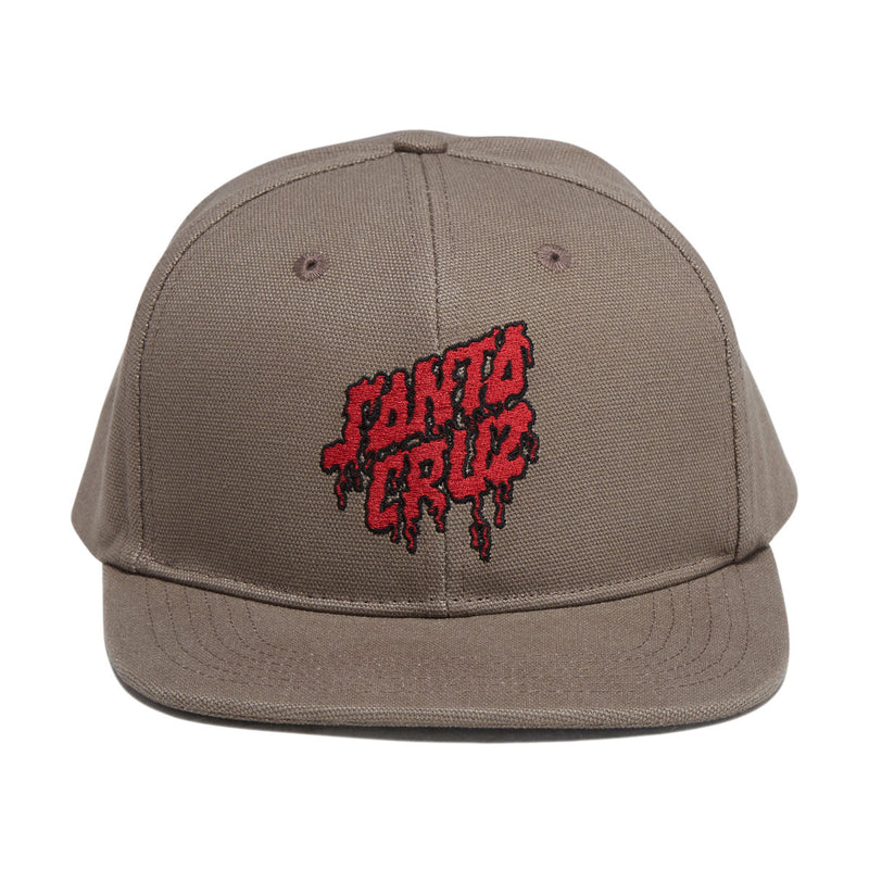Santa Cruz Plasma Stacked Strip Snapback Hat - Khaki