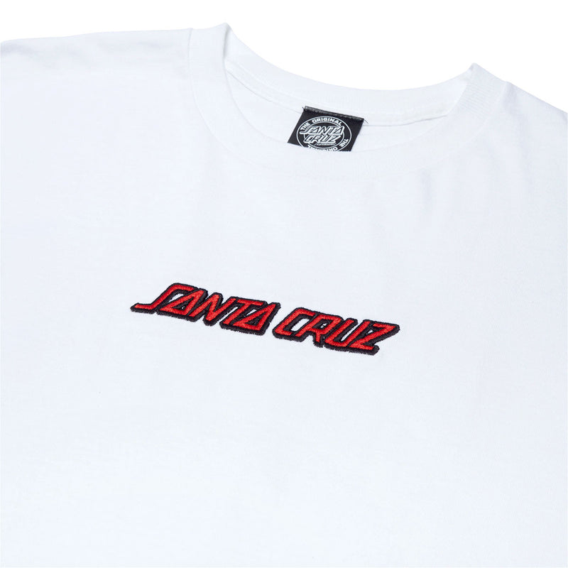 Santa Cruz Strip Embroidered T-Shirt - White