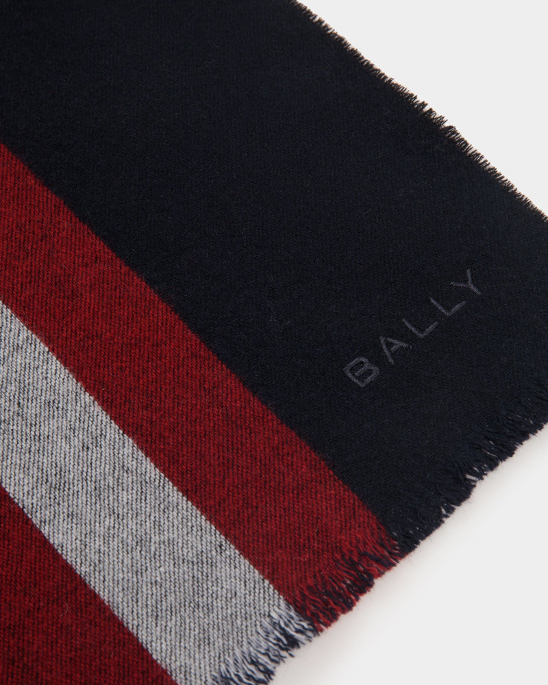 Scarf in Navy Blue Wool