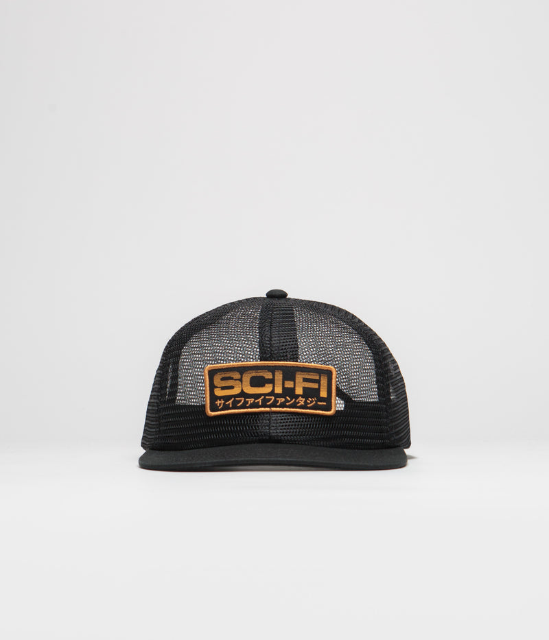 Sci-Fi Fantasy Mesh Cap in Black