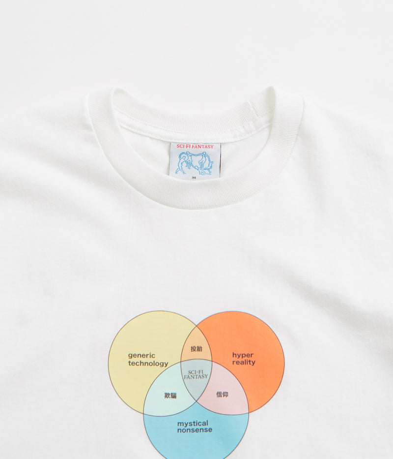 Sci-Fi Fantasy Venn Diagram T-Shirt in White