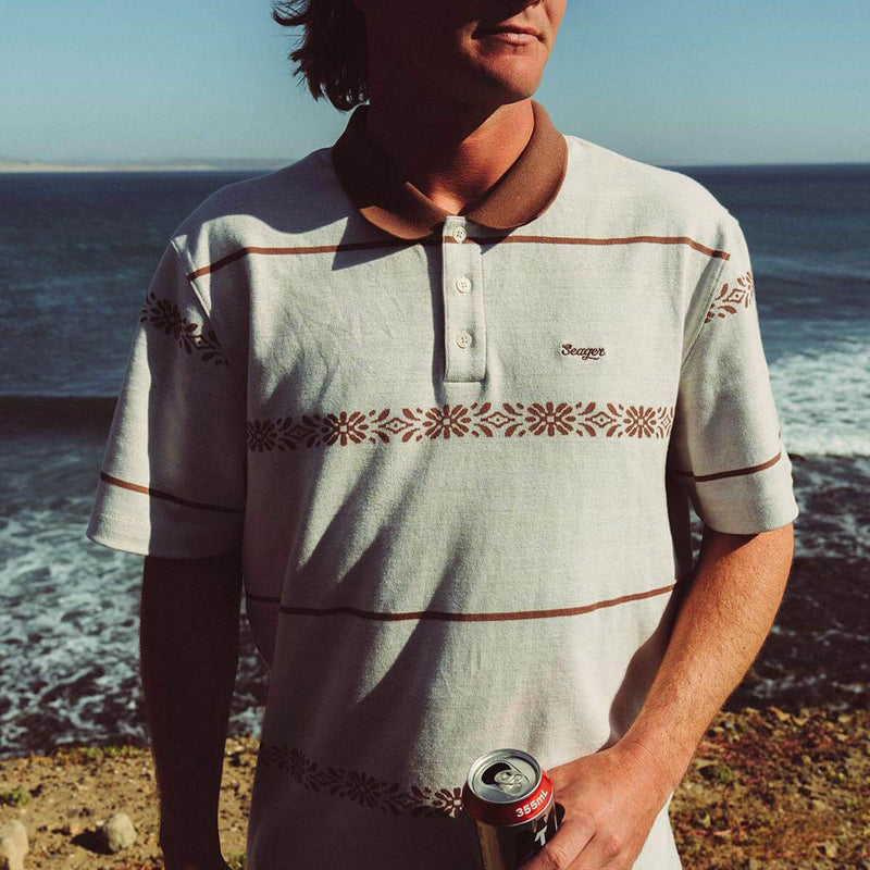 Seager Azteca Polo Shirt - Azteca Tile