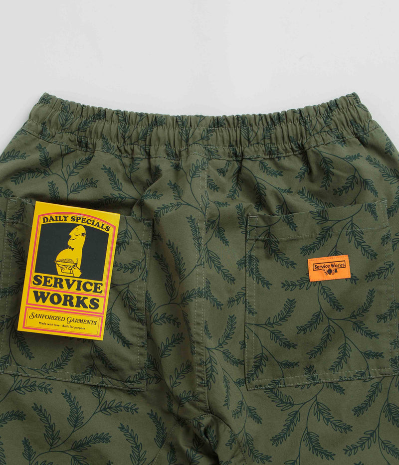 Service Works Branch Twill Chef Pants in Olive
