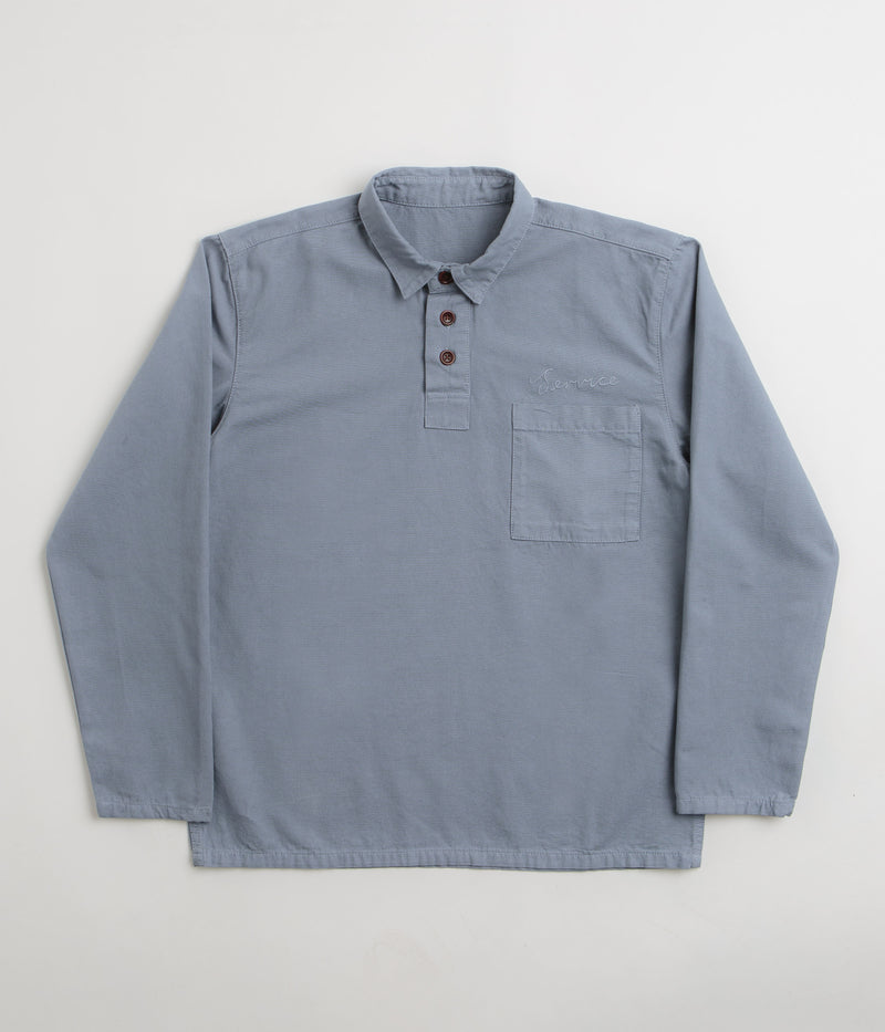 Service Works Canvas Script Popover Shirt in Harbour
