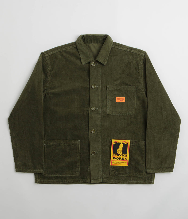 Service Works Corduroy Coverall Jacket in Olive