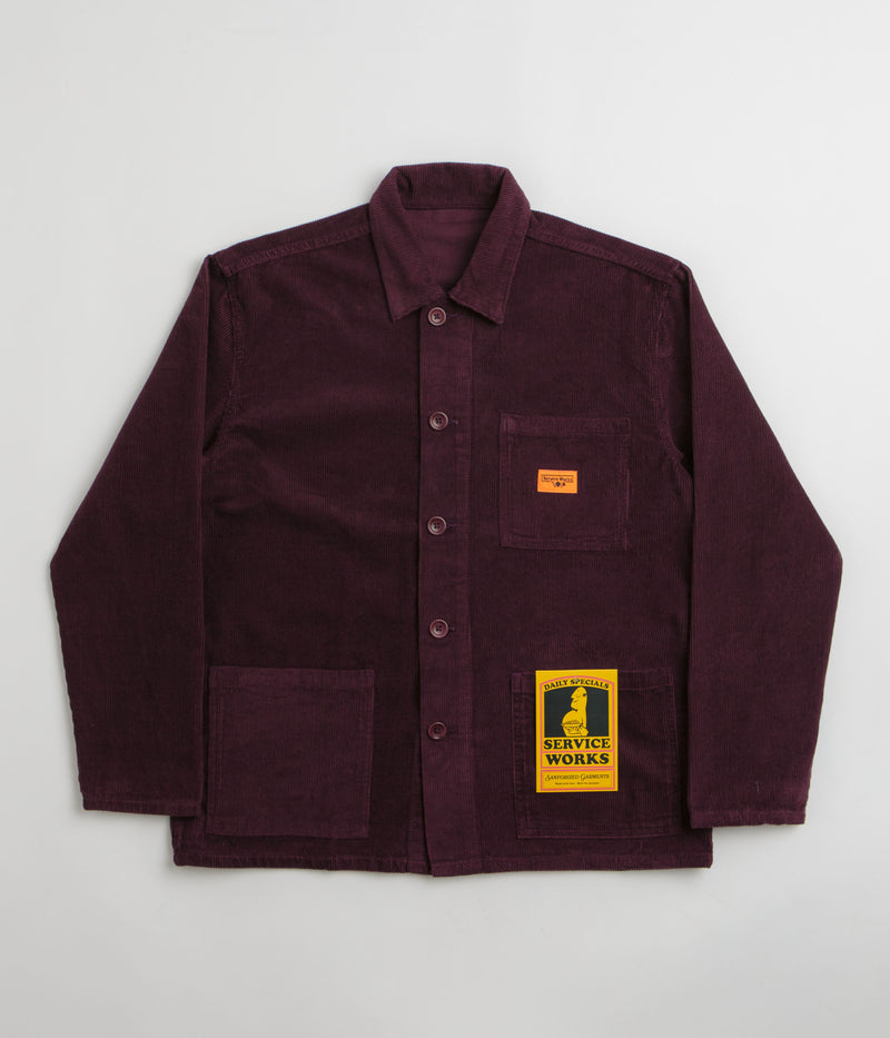 Service Works Corduroy Coverall Jacket in Plum
