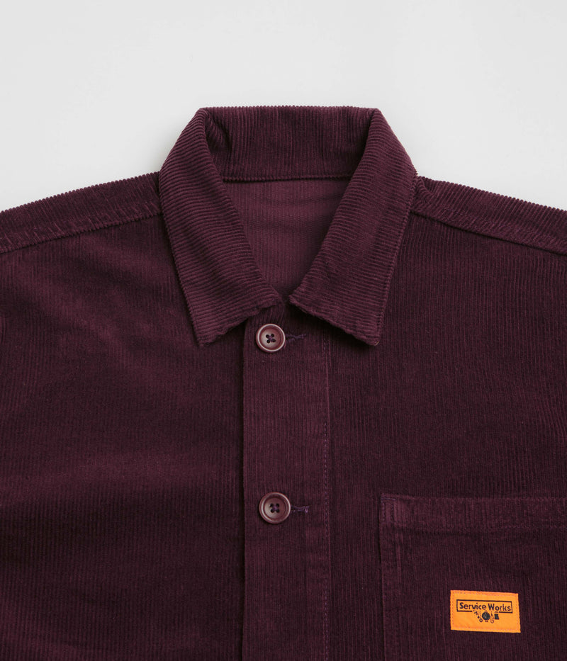 Service Works Corduroy Coverall Jacket in Plum
