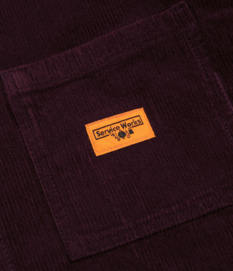 Service Works Corduroy Coverall Jacket in Plum