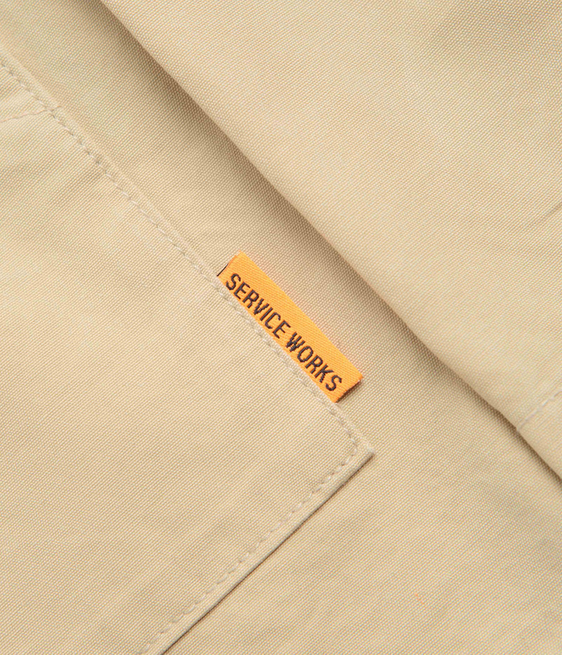 Service Works Fine Twill Waiters Jacket in Pale Khaki