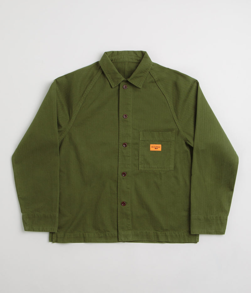 Service Works Herringbone FOH Jacket in Pesto
