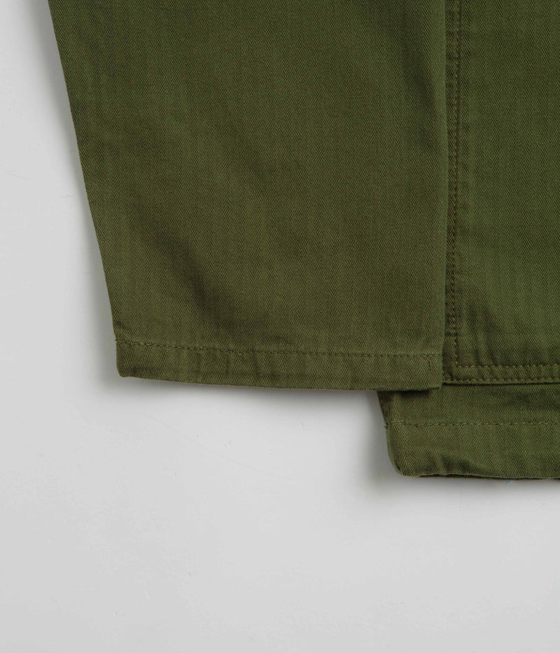 Service Works Herringbone Market Smock Jacket in Pesto