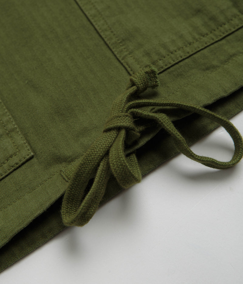 Service Works Herringbone Market Smock Jacket in Pesto