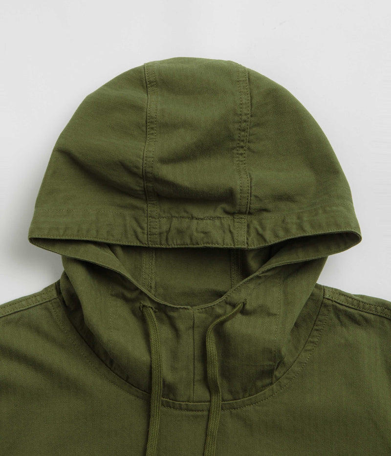 Service Works Herringbone Market Smock Jacket in Pesto