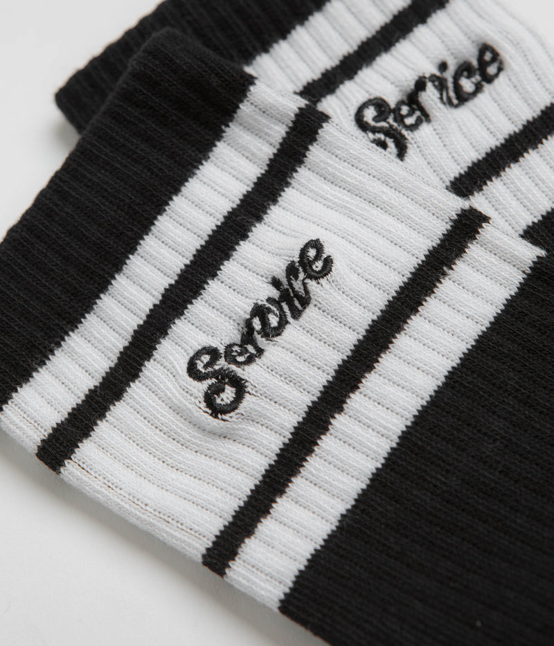 Service Works Logo Ringer Socks in Black