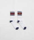 Service Works Logo Ringer Socks in White