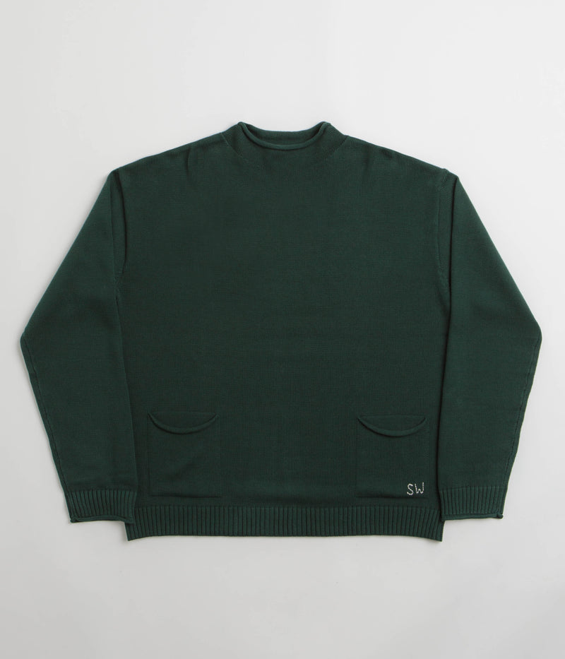 Service Works Mock Smock Sweatshirt in Forest